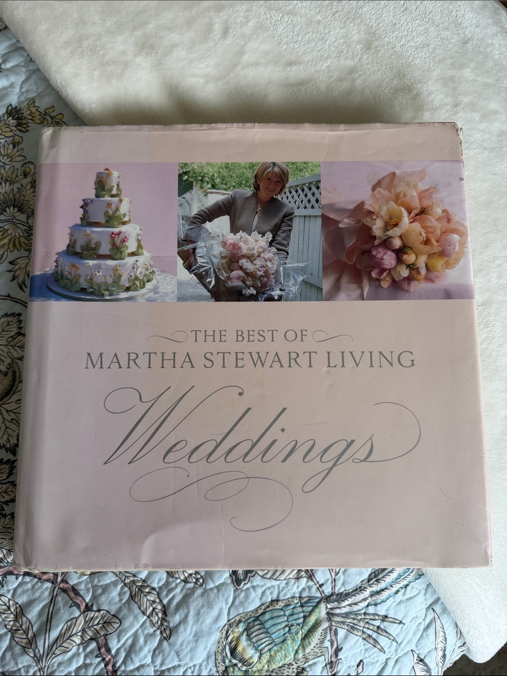 First Edition Martha Stewart Weddings Coffee Table Book - Soft Pink Cover